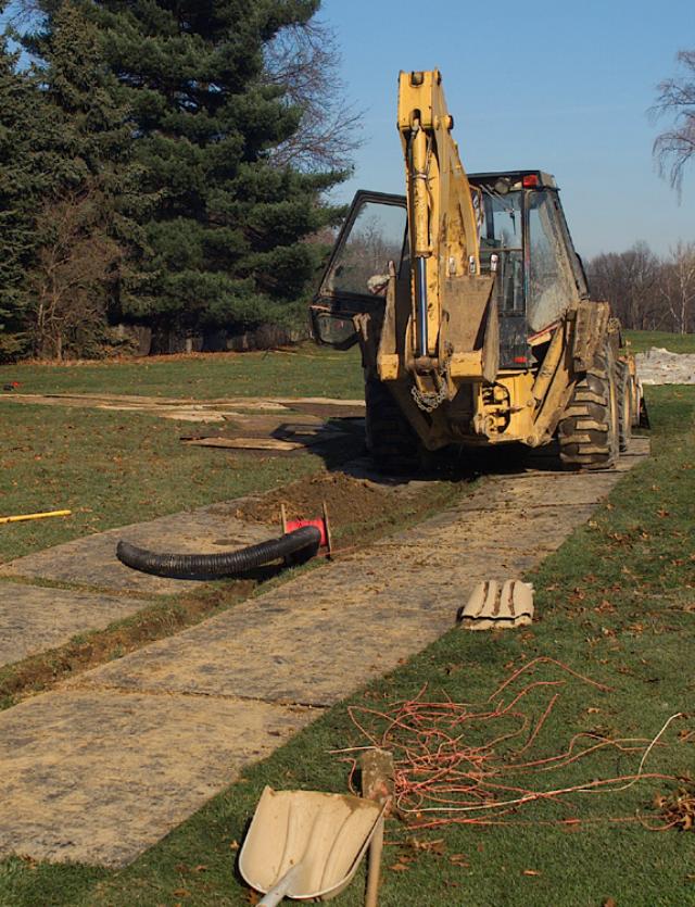 Drogi tymczasowe na polu golfowym