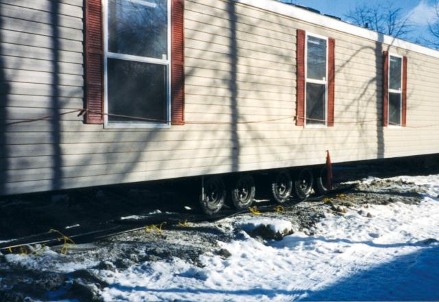 Droga tymczasowa przy budowie domów tymczasowych