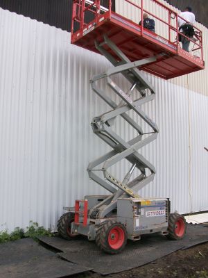 Droga tymczasowa a na niej zwyżka