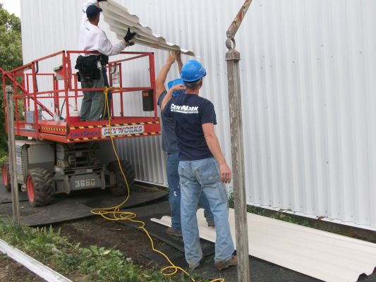 Droga tymczasowa przy budowie domów tymczasowych